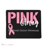 Pink And Strong Breast Cancer Awareness Mousepad thumb 0
