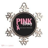 Pink And Strong Breast Cancer Awareness Ornament thumb 0