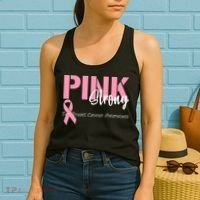 Pink And Strong Breast Cancer Awareness Women's Tank Top thumb 2