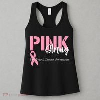Pink And Strong Breast Cancer Awareness Women's Tank Top thumb 3
