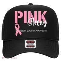 Pink And Strong Breast Cancer Awareness Hat thumb 0