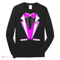 Pink Breast Cancer Tuxedo Long Sleeve Shirt thumb 0