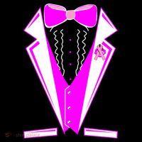 Pink Breast Cancer Tuxedo Long Sleeve Shirt thumb 2