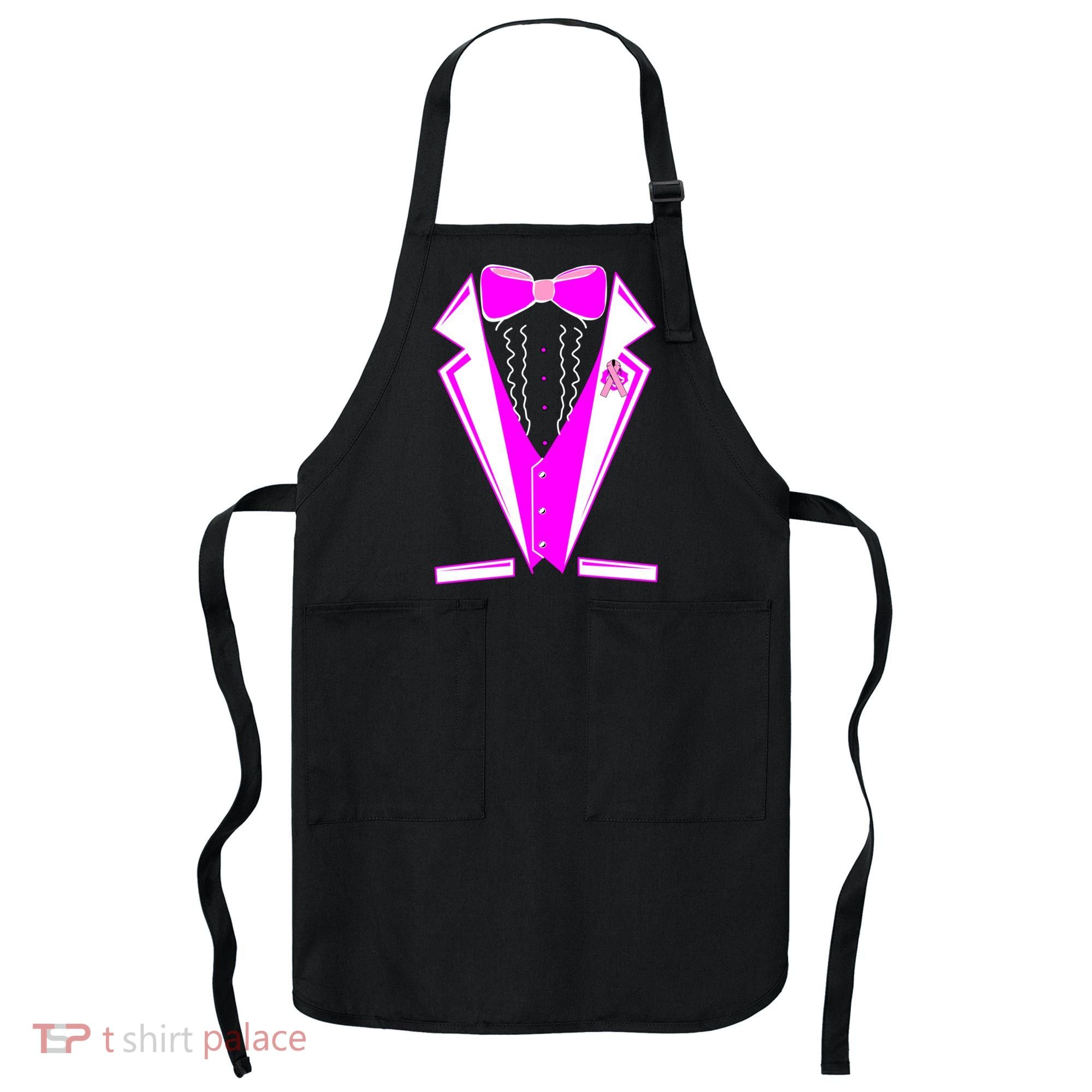Pink Breast Cancer Tuxedo Apron