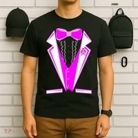 Pink Breast Cancer Tuxedo T-Shirt thumb 6