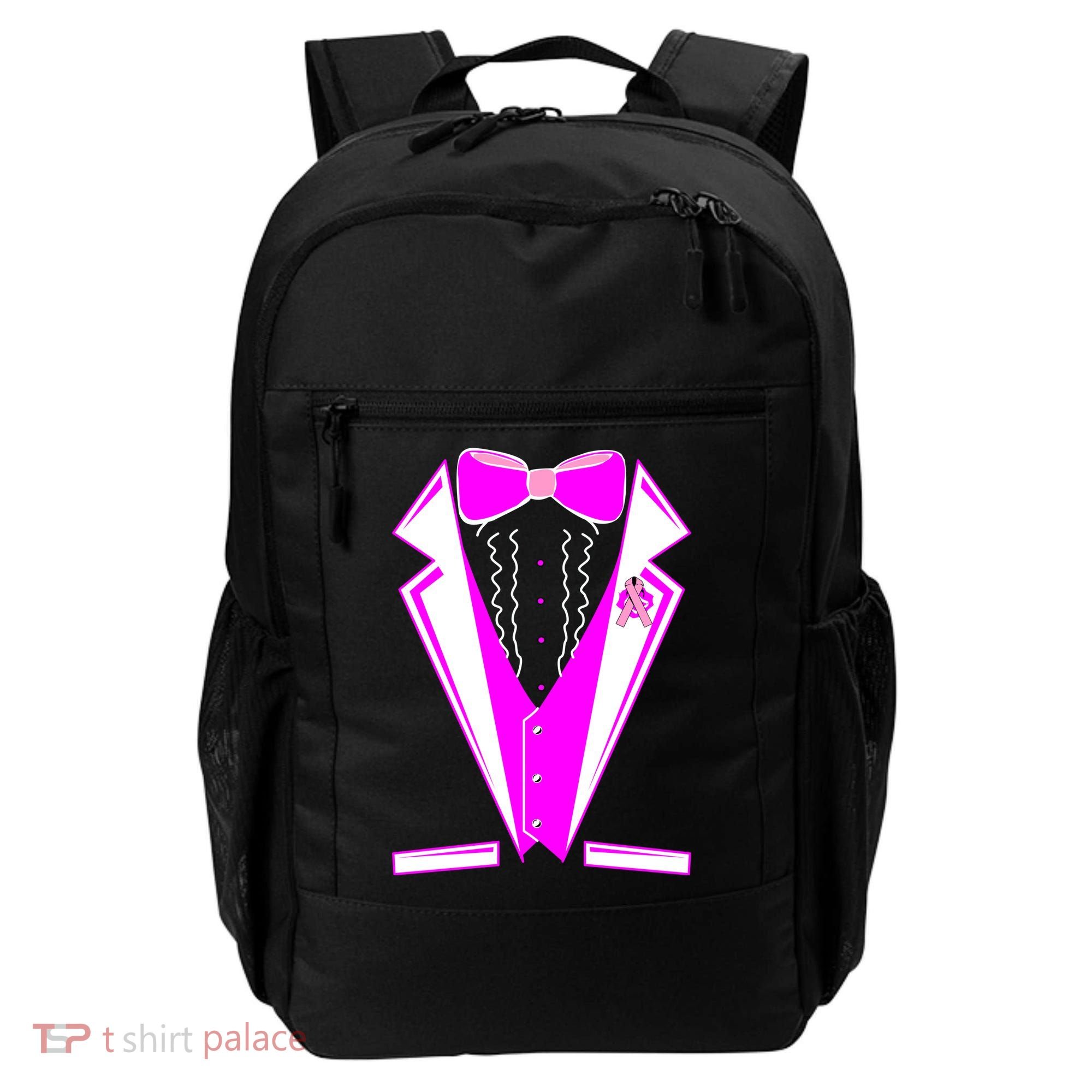 Pink Breast Cancer Tuxedo Backpack