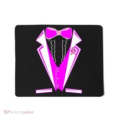 Pink Breast Cancer Tuxedo Mousepad