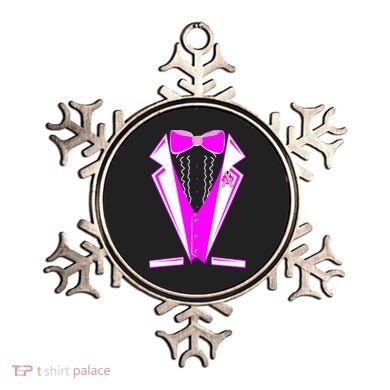 Pink Breast Cancer Tuxedo Ornament