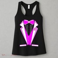 Pink Breast Cancer Tuxedo Women's Tank Top thumb 3