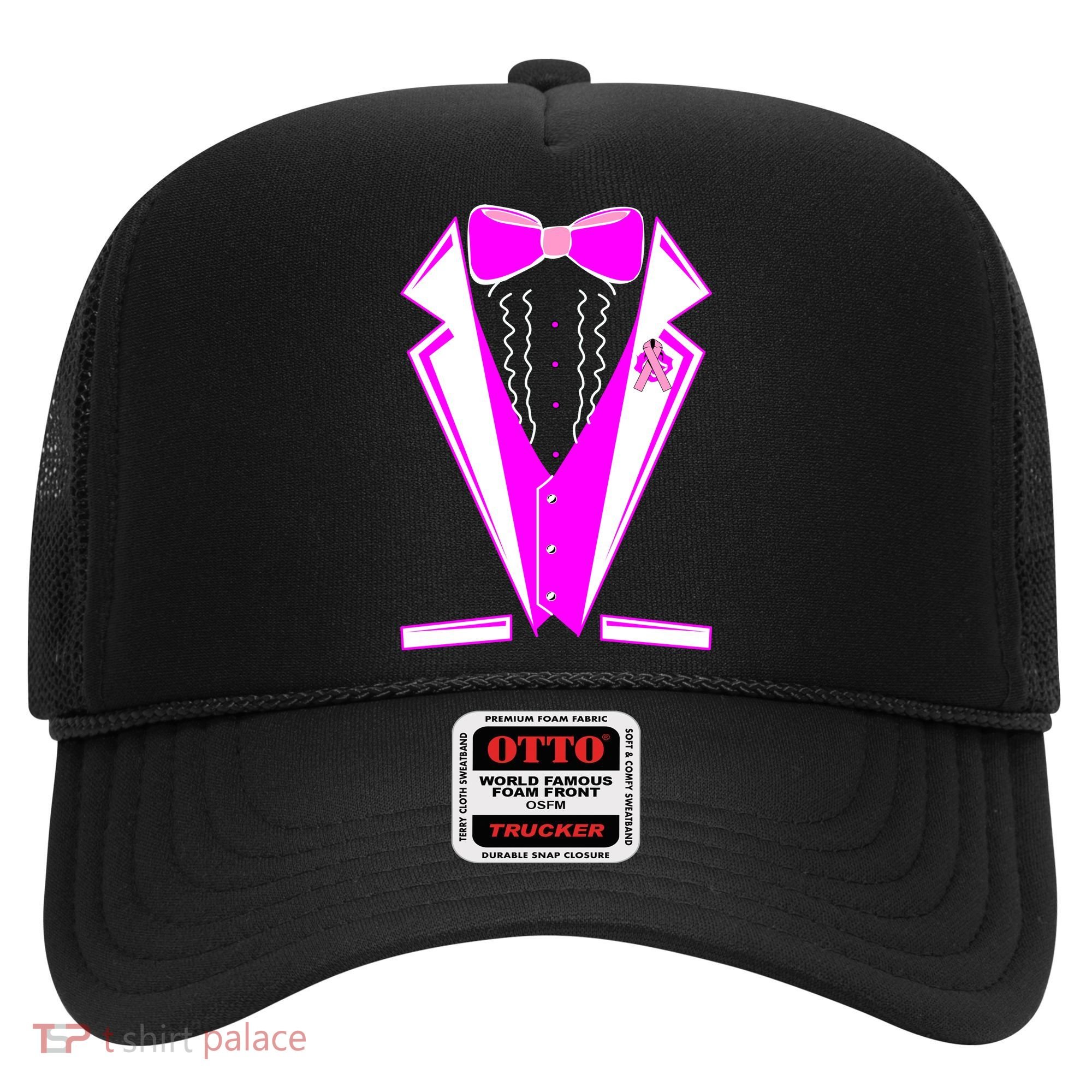Pink Breast Cancer Tuxedo Hat