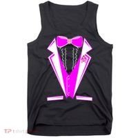Pink Breast Cancer Tuxedo Tank Top thumb 0