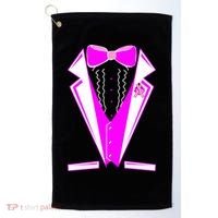 Pink Breast Cancer Tuxedo Golf Towel thumb 0