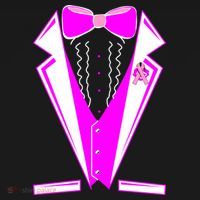 Pink Breast Cancer Tuxedo Women's Long Sleeve Shirt thumb 2