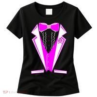 Pink Breast Cancer Tuxedo Women's T-Shirt thumb 0