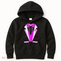 Pink Breast Cancer Tuxedo Kids Hoodie thumb 0