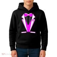 Pink Breast Cancer Tuxedo Kids Hoodie thumb 4
