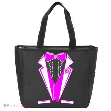 Pink Breast Cancer Tuxedo Tote Bag