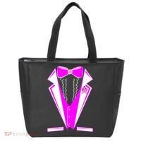 Pink Breast Cancer Tuxedo Tote Bag thumb 0