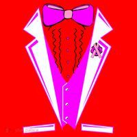 Pink Breast Cancer Tuxedo Santa Hat thumb 1