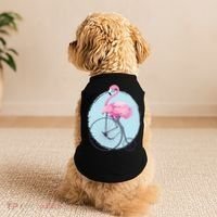 Pink Flamingo On Tall Bicycle Retro Doggie Tank thumb 2