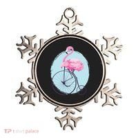 Pink Flamingo On Tall Bicycle Retro Ornament thumb 0