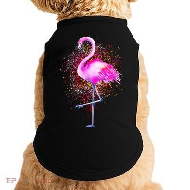 Pink Flamingo Paint Art Doggie Tank