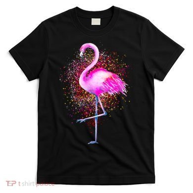 Pink Flamingo Paint Art T-Shirt