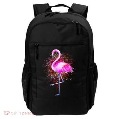 Pink Flamingo Paint Art Backpack
