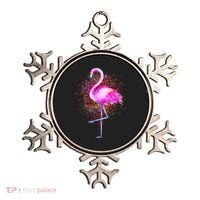 Pink Flamingo Paint Art Ornament thumb 0