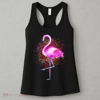 Pink Flamingo Paint Art Women's Tank Top thumb 3