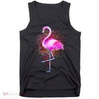 Pink Flamingo Paint Art Tank Top thumb 0