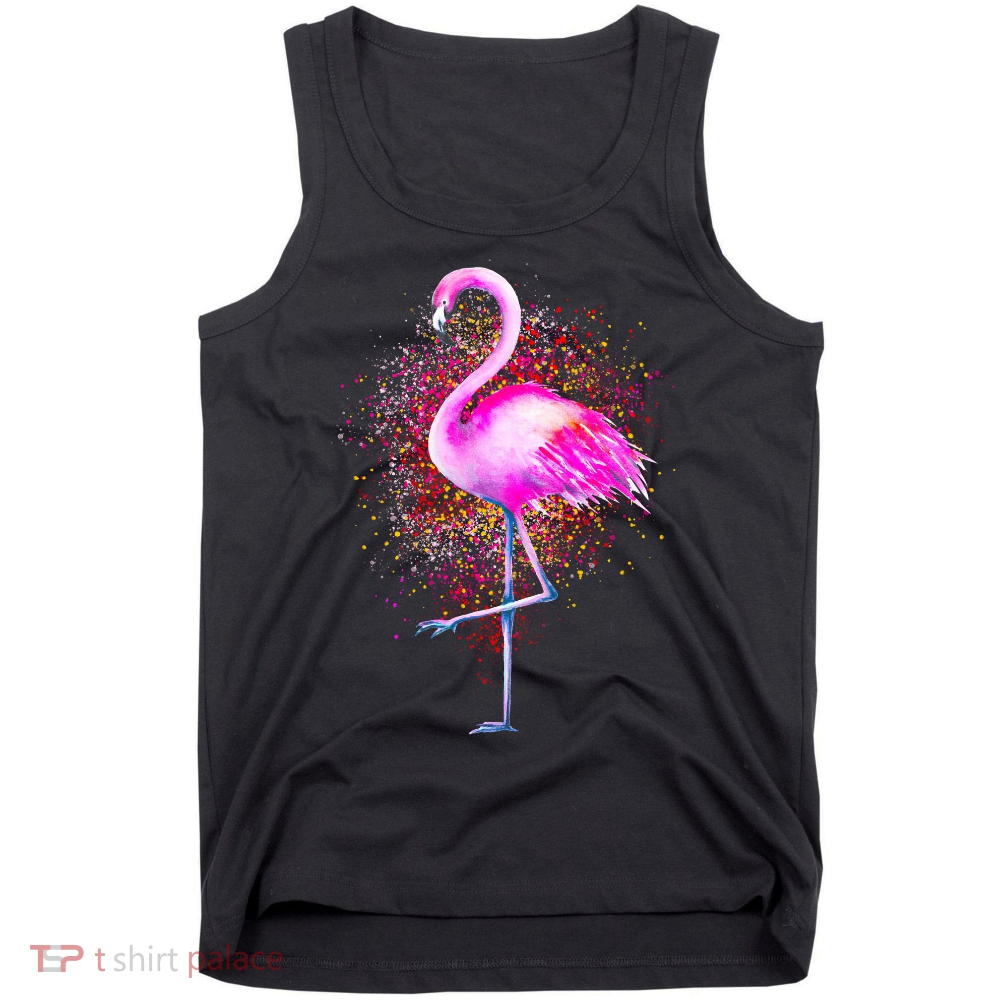 Pink Flamingo Paint Art Tank Top
