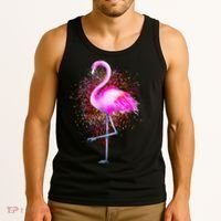 Pink Flamingo Paint Art Tank Top thumb 3