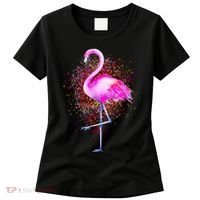 Pink Flamingo Paint Art Women's T-Shirt thumb 0