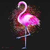 Pink Flamingo Paint Art Kids Sweatshirt thumb 2