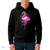 Pink Flamingo Paint Art Kids Hoodie thumb 4