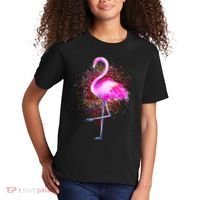 Pink Flamingo Paint Art Kids T-Shirt thumb 2