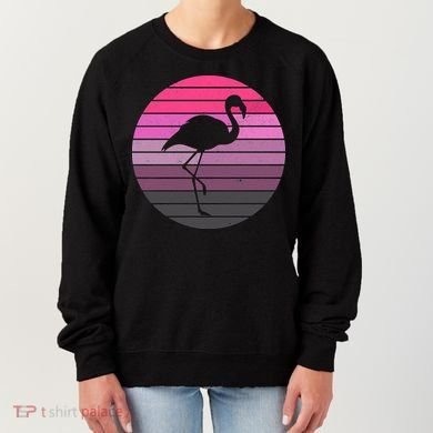Pink Flamingo Vintage Sunset Women's Sweatshirt