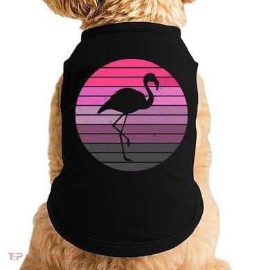 Pink Flamingo Vintage Sunset Doggie Tank