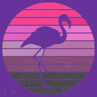Pink Flamingo Vintage Sunset T-Shirt thumb 7