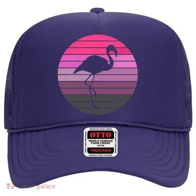 Pink Flamingo Vintage Sunset Hat