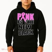 Pink Is The New Black Breast Cancer Ribbon Hoodie thumb 2