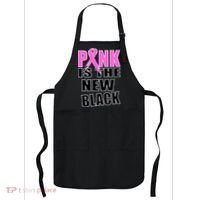 Pink Is The New Black Breast Cancer Ribbon Apron thumb 0