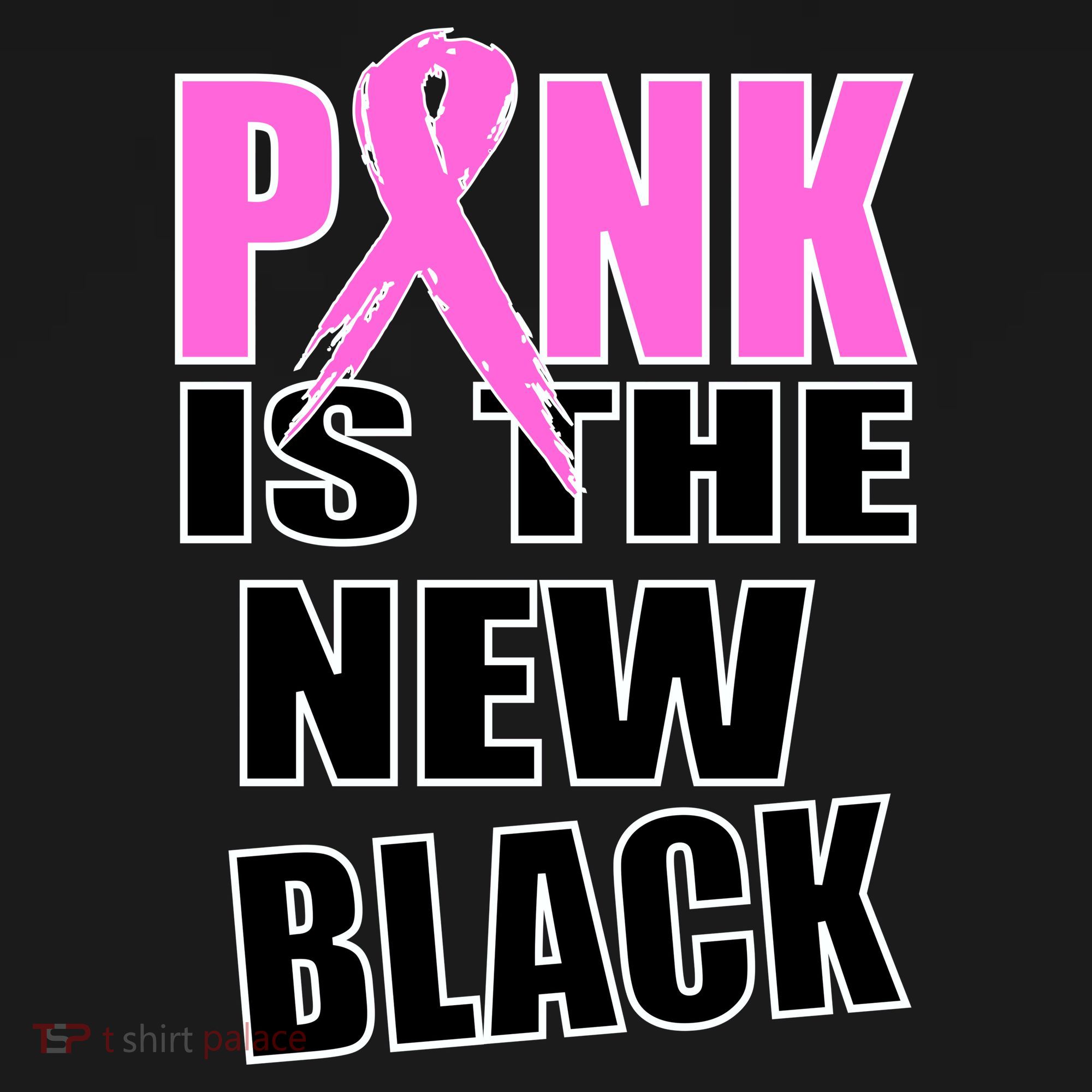 Pink Is The New Black Breast Cancer Ribbon Sweatshirt
