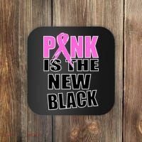 Pink Is The New Black Breast Cancer Ribbon Coaster thumb 0