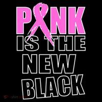 Pink Is The New Black Breast Cancer Ribbon Women's Hoodie thumb 2