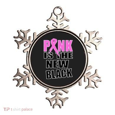 Pink Is The New Black Breast Cancer Ribbon Ornament