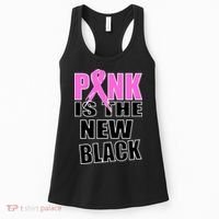 Pink Is The New Black Breast Cancer Ribbon Women's Tank Top thumb 0