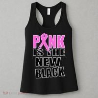 Pink Is The New Black Breast Cancer Ribbon Women's Tank Top thumb 3