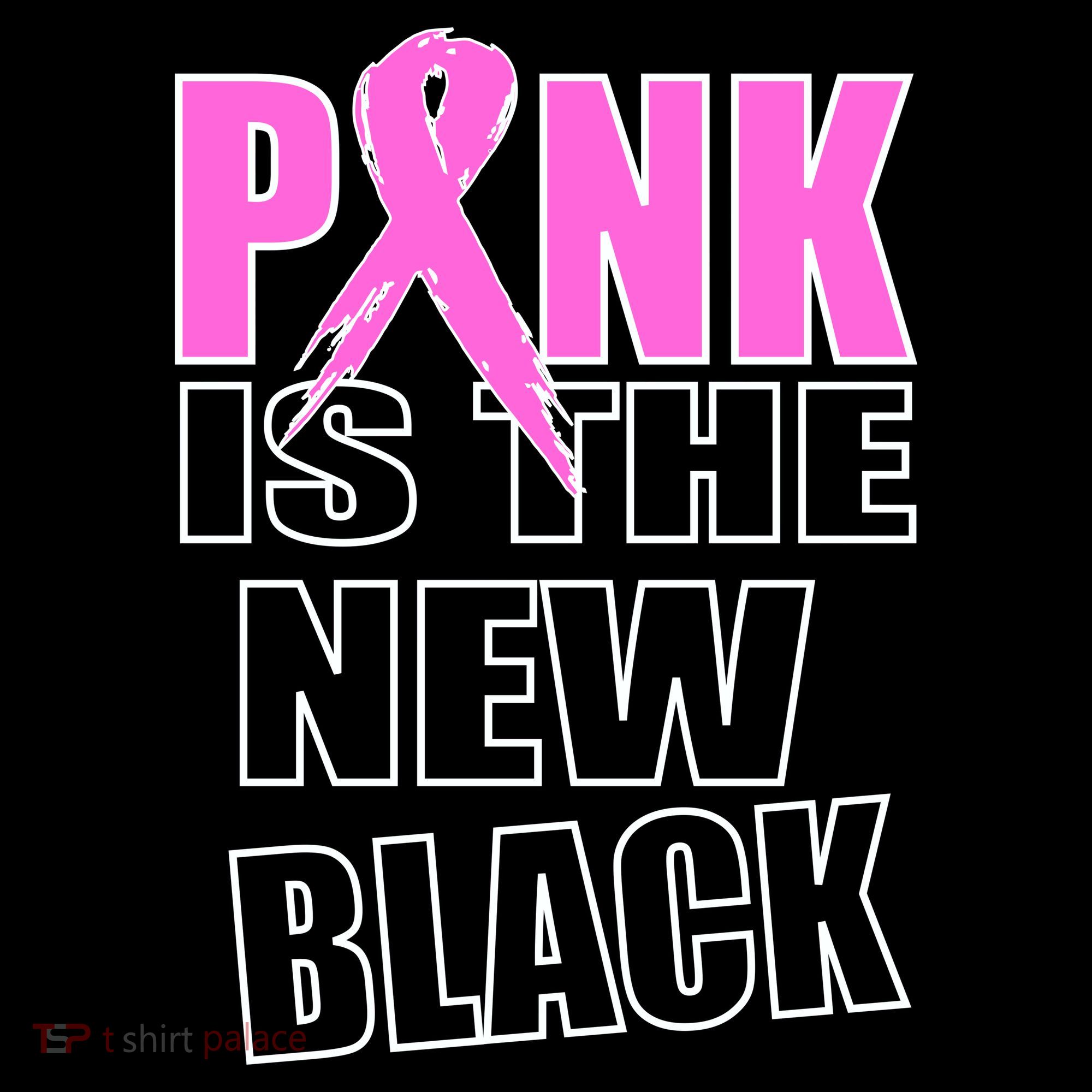 Pink Is The New Black Breast Cancer Ribbon Women's Tank Top